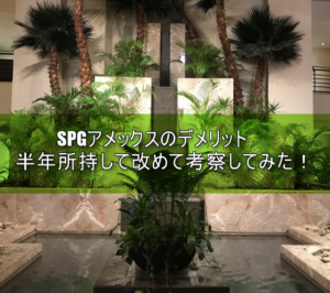 SPGアメックスはデメリットばかりの無駄なクレジットカードなのか?