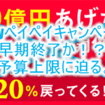 2018年12月14日最新!PayPay(ペイペイ)祭りは早期終了か!?20%還元キャンペーンと全額バックの波及効果!
