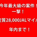 【衝撃】過去最大級のお祭案件!35,000円分+最大1,300円分が貰える!ANAもJALマイルも両軸OK!早期終了必至!