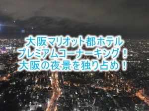 大阪マリオット都ホテルブログ宿泊記！プレミアムコーナーキングのルームレビュー！口コミ、評判以上の最高の夜景を独り占め！