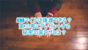 ANAマイルは家族や友達に譲渡できる?第三者にプレゼントしたいときの裏技とは?