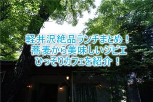 軽井沢でおすすめのランチ！名店のお蕎麦屋さん、肉料理、カフェのまとめ