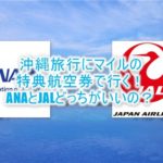 沖縄旅行にマイルの特典航空券で行く!JALとANAどっちが本当におすすめ?