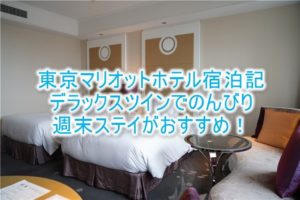東京マリオットホテル宿泊記!デラックスツインルームのブログレビュー。立地良し!口コミ良し!週末ステイにおすすめ!