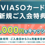 VIASOカード新規発行利用で12,000円相当&VIASOのキャンペーンでも10,000円相当!