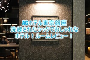 ACホテル東京銀座のブログ的なルームレビュー!プライムスーペリアキングで洗練された空間を楽しむ!