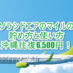 2025年最新!ソラシドエアのマイルの貯め方、特典航空券の使い方!交換方法のまとめ!11,000円で沖縄往復ができる裏ワザ!!
