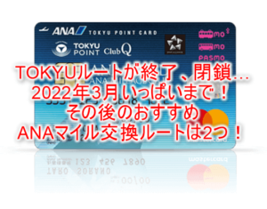 TOKYUルートの終了、閉鎖!!2022年3月まで!ドットマネーからTOKYUポイントへの交換ルール変更。代替の2つのANAマイル交換ルートも解説!!