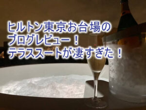 【宿泊記】ヒルトン東京お台場のブログレビュー!テラススイートの野外ジャグジーがとにかく最高!!