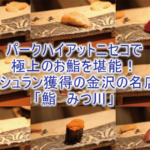 パーク ハイアットニセコでミシュラン獲得の金沢の高級お鮨「鮨 みつ川」を堪能!コスパよく最高に美味しすぎた!
