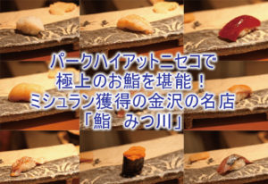パーク ハイアットニセコでミシュラン獲得の金沢の高級お鮨「鮨 みつ川」を堪能!コスパよく最高に美味しすぎた!