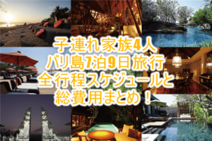 バリ島7泊8日旅行ブログ!ウブド、スミニャック、ヌサドゥア子連れ家族おすすめスポットや総費用のまとめ!