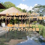マンダパ・リッツ・カールトン・リザーブのブログ宿泊記!430㎡なウブド プールヴィラのルームレビュー!究極のラグジュアリーを堪能