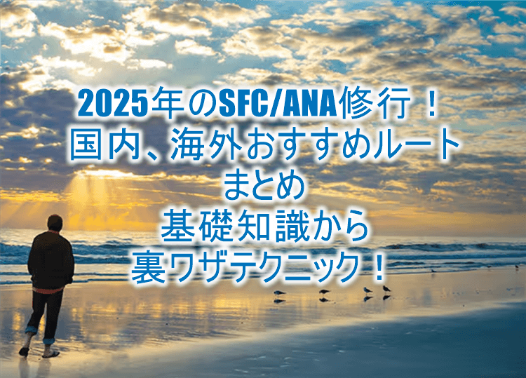 2025年のSFC修行攻略！ANA修行おすすめルートまとめ！国内線、海外発券利用の国際線修行、PP単価総まとめ！