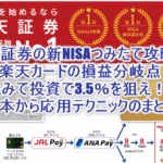 楽天証券の新NISAつみたて大攻略!おすすめの楽天カードを損益分岐点踏まえて解説!最大3.5%還元のつみたてテクニックも合わせて紹介