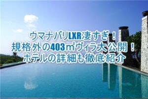 ウマナ・バリ、LXRホテルズ&リゾーツの宿泊記ブログレビュー!全室403m2以上バリ島屈指の極上ヴィラが凄すぎた!写真付きで徹底解説!!